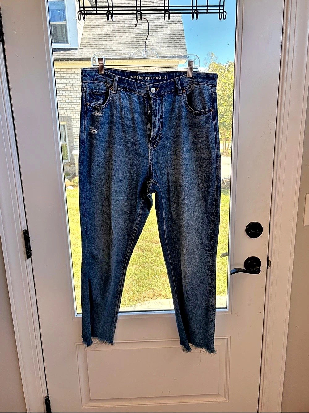 American Eagle STRIGID Straight Leg Jeans Blue Waist Size 16